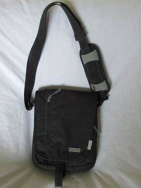 STM Vertical Messenger Crossbody Tablet Tech Bag Organizer Utility Black Nylon